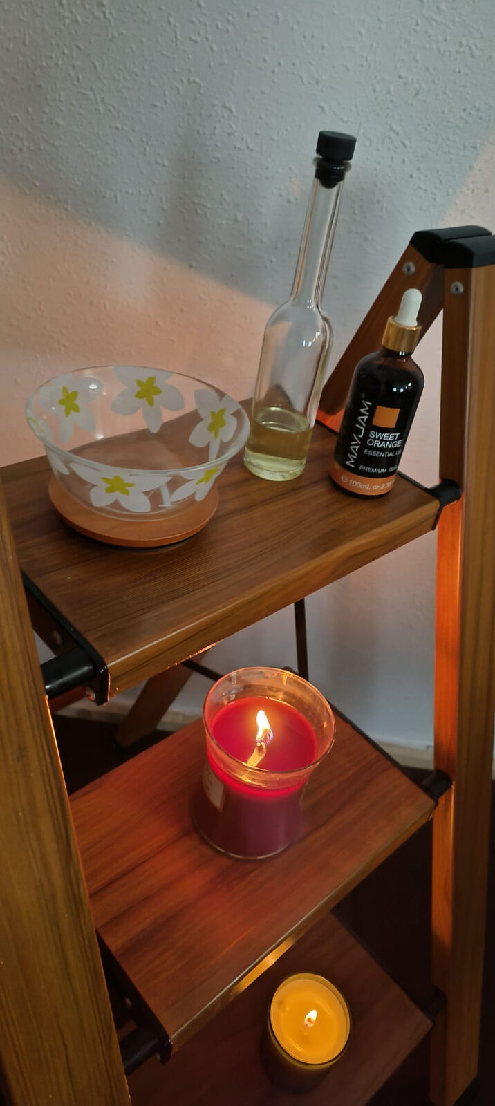 Aceites esenciales y velas para el masaje californiano